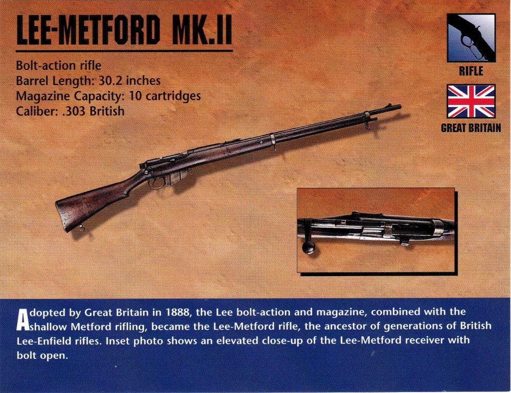 Lee Metford MK.11 Rifle Classic Firearms Photo Card u