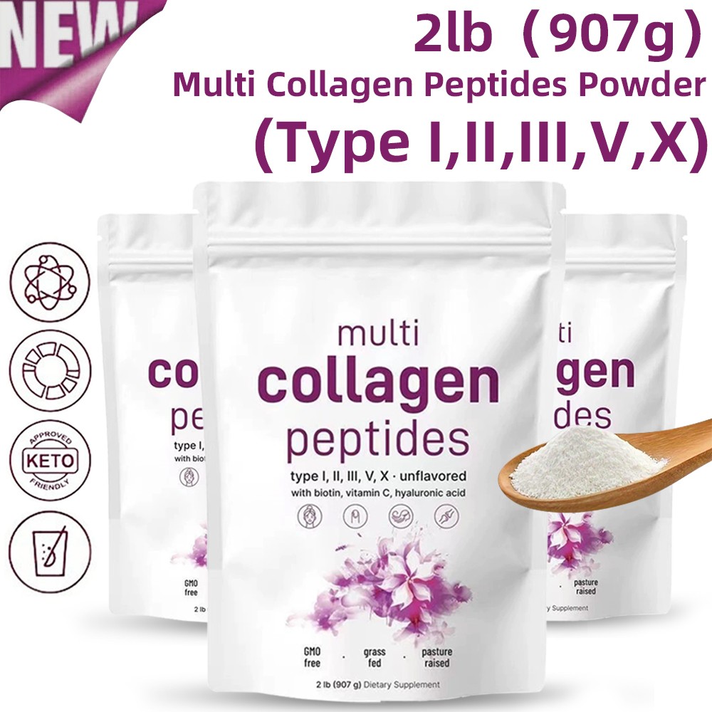 Multi Collagen Peptides Powder Promote Healthy Skin, Hair, Joints&Gut Health
