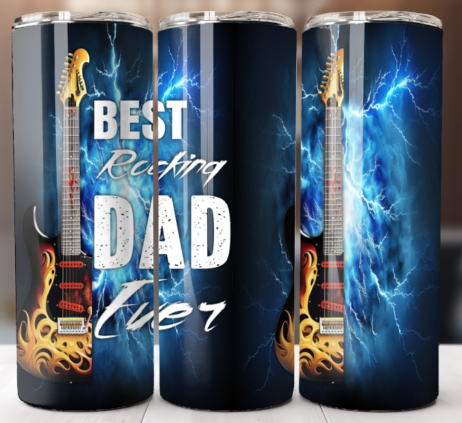 Fathers Day  Tumbler 20oz Mug Cup w/ Lid Straw Stainless-image