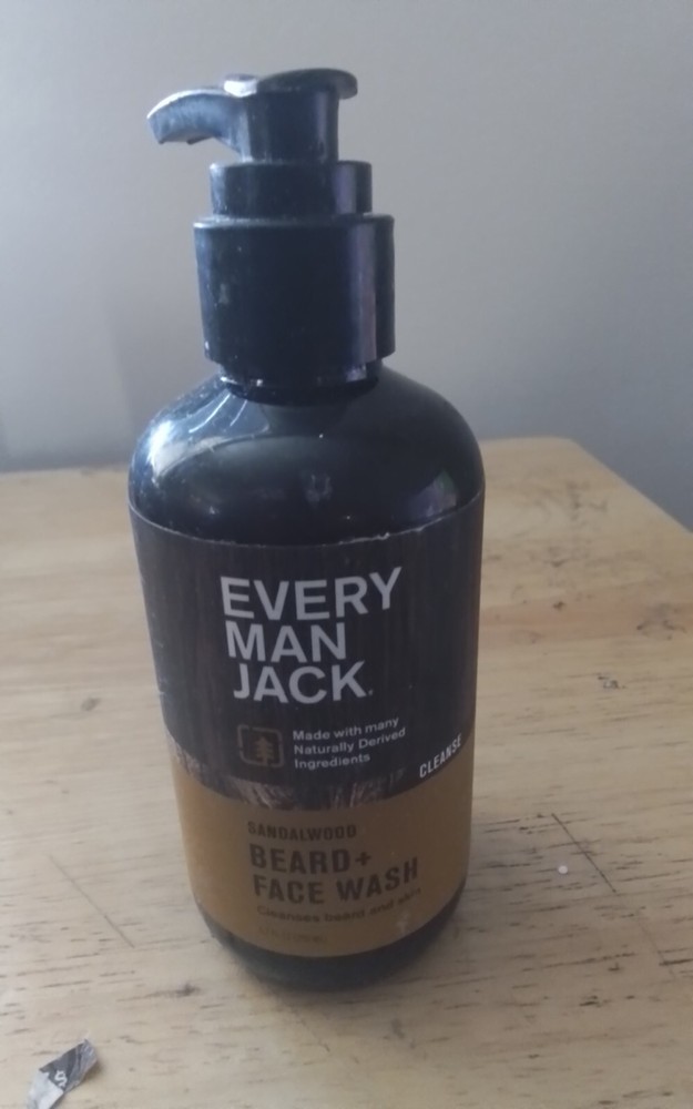 Every Man Jack Sandalwood Beard and Face Wash 6.7 oz for Men