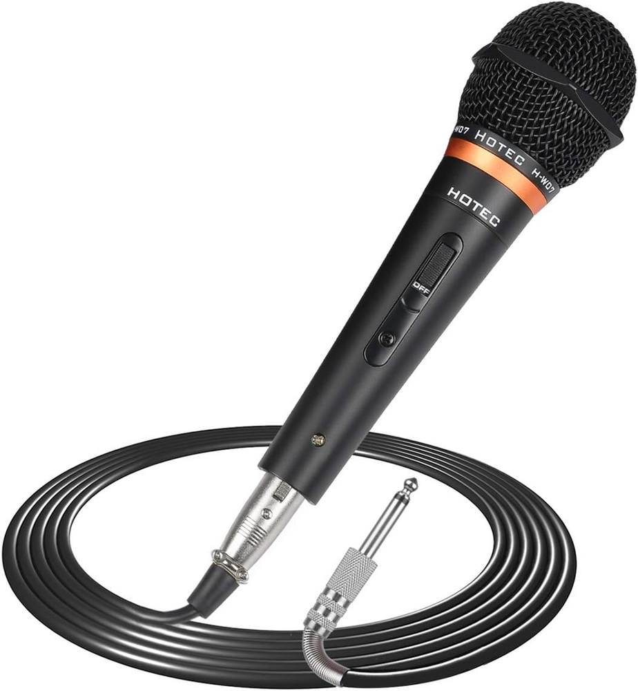 Premium Vocal Dynamic Handheld Microphone with 19Ft Detachable XLR Cable and On/