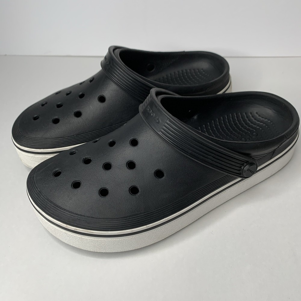 Crocs Off Court Clogs Womens Size 9 Slip On Clog Sandals Black & White Mens 7