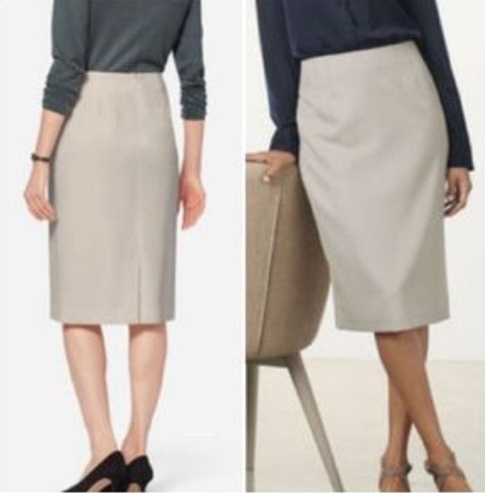 Pendleton Womens 18 Seasonless Worsted Wool Pencil Skirt in Nude MSRP 149