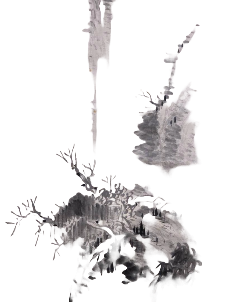 Genuine Hanging Scroll, Landscape And Water Map, Bamboo Shoot, Masterpiece P138