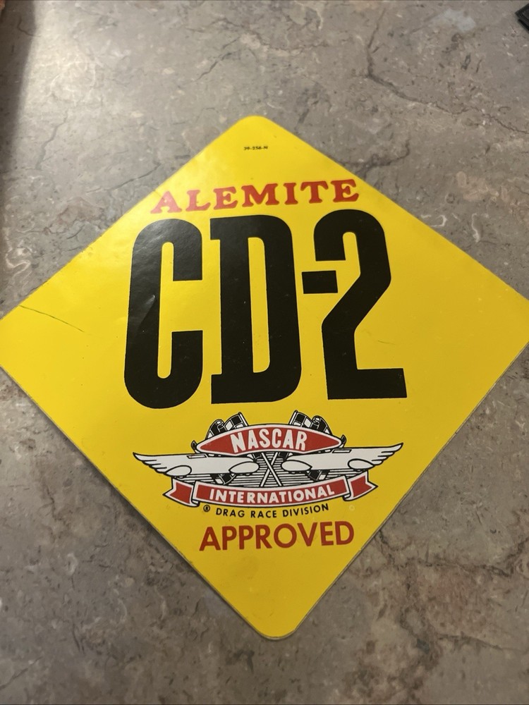 Vintage 1965-67 NASCAR Drag Race Division CD-2 Motor Oil Decal Sticker  