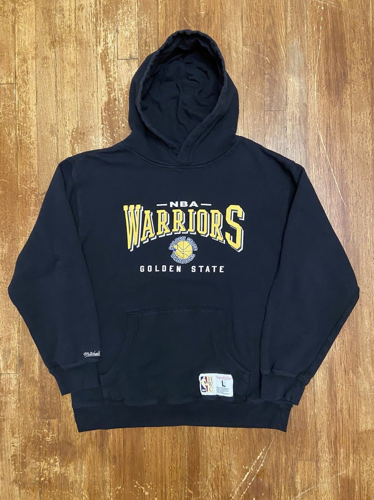 Mitchell & Ness NBA Golden State Warriors Black Center Logo Hoodie Men’s Large