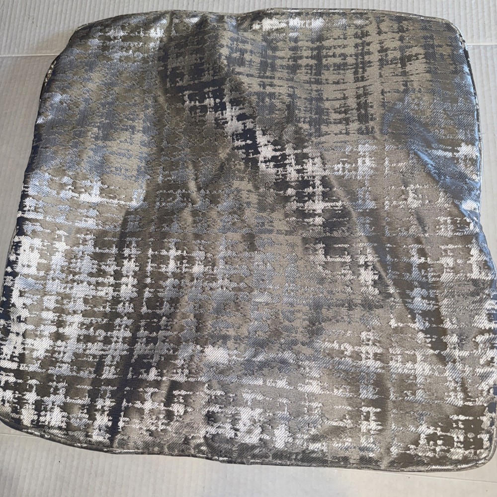 Throw Pillow Custom Made Cover 20” X 20” Gray Contemporary Print Fabric