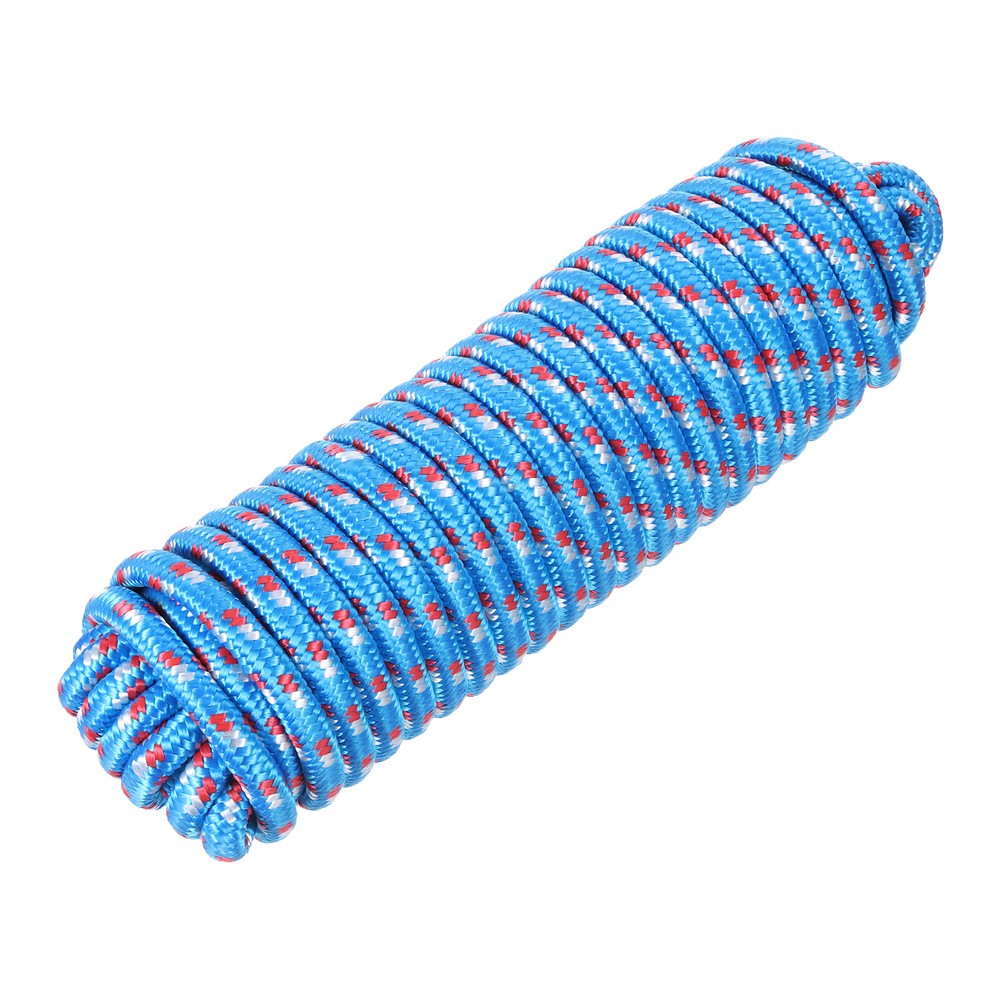 3/8 Inch 49-Foot Blue Diamond Braided Nylon Polypropylene Flag Pole Rope