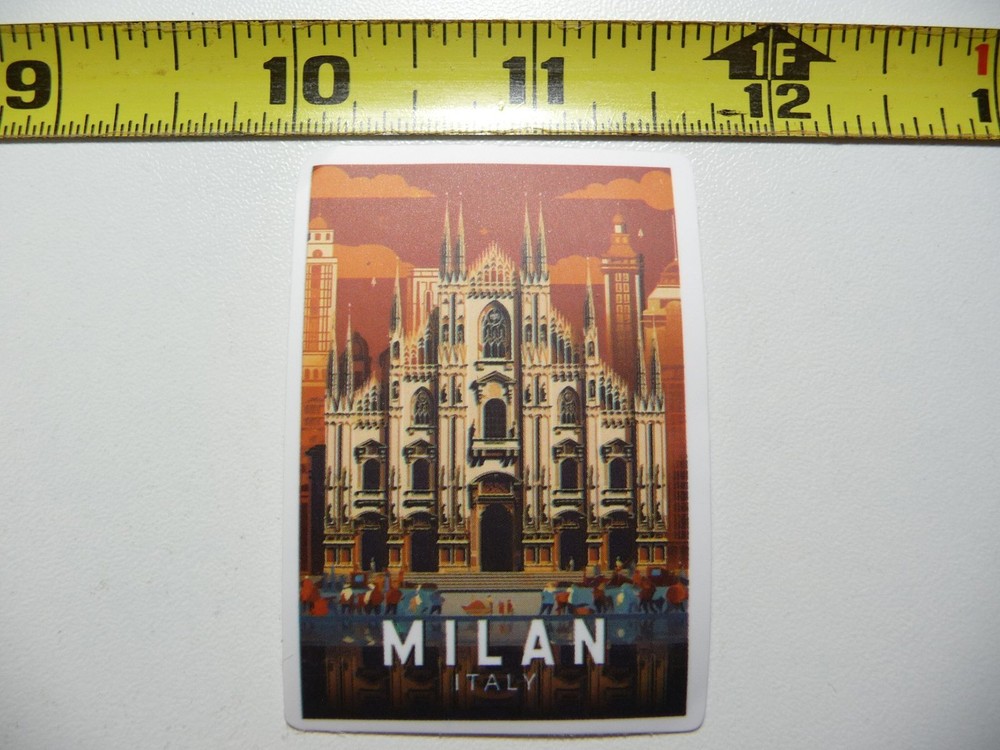 ITALY MILAN CHURCH CATHEDRAL STICKER DECAL VACATION TRIP VISIT MEMORIES