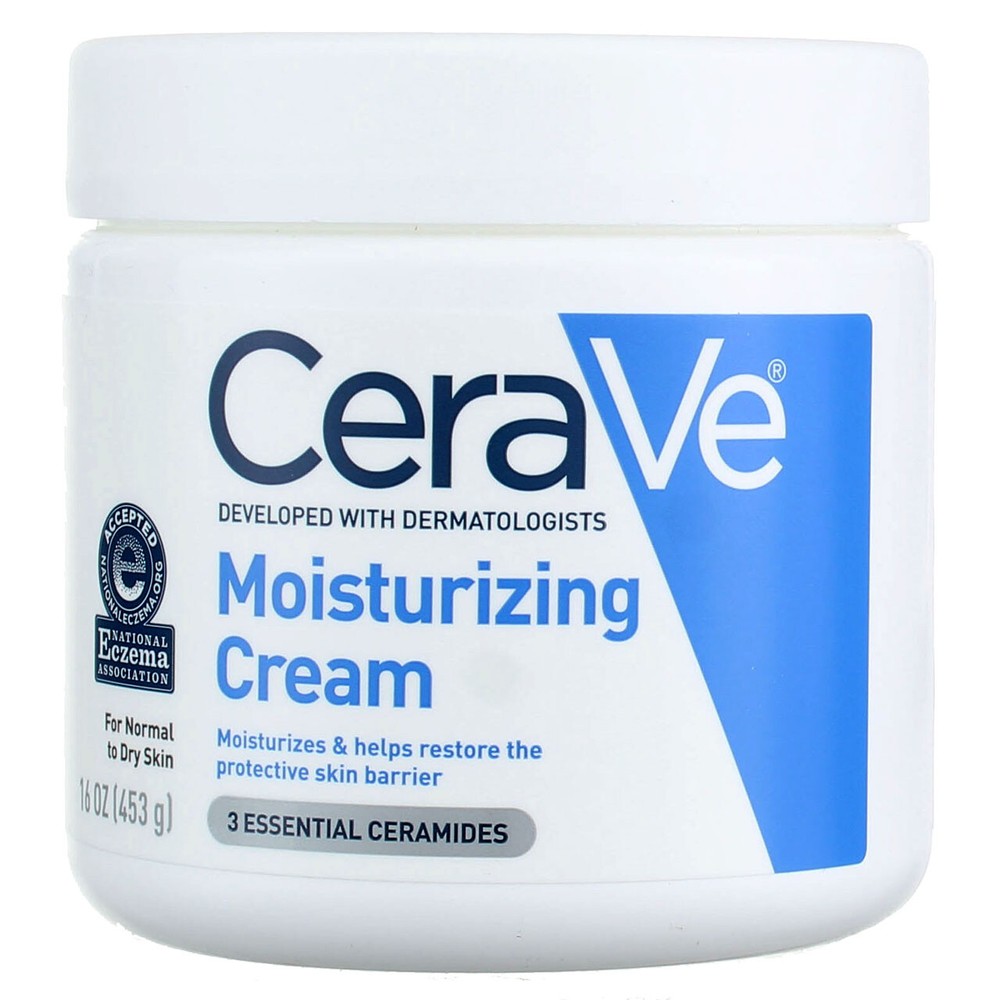 4-Pack CeraVe Dry Skin Body Moisturizing Cream, 16 oz Hydrating Formula