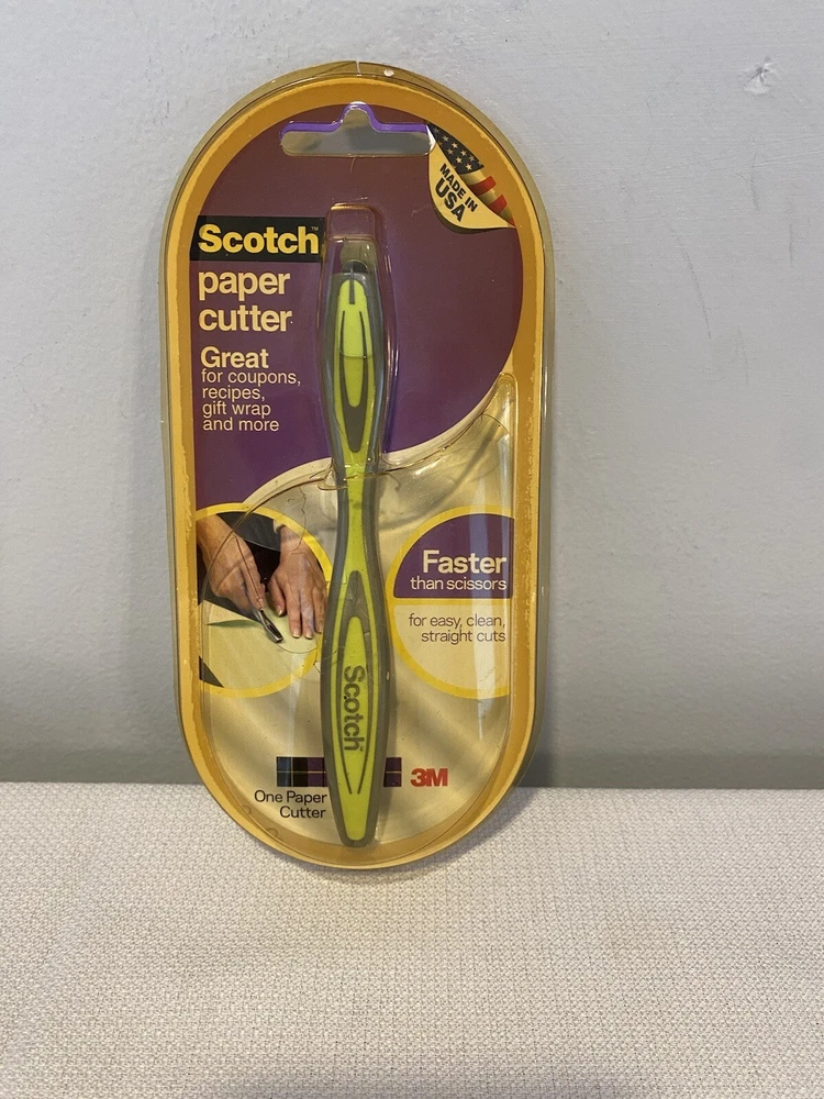6 PK 3m Scotch Paper Coupon Recipe Gift Wrap Cutter W/stainless Steel Blade 14-image
