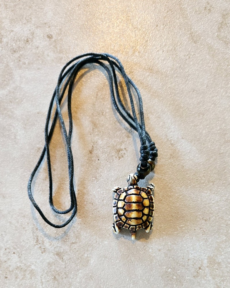 Tribal Turtle Resin Adjustable Necklace