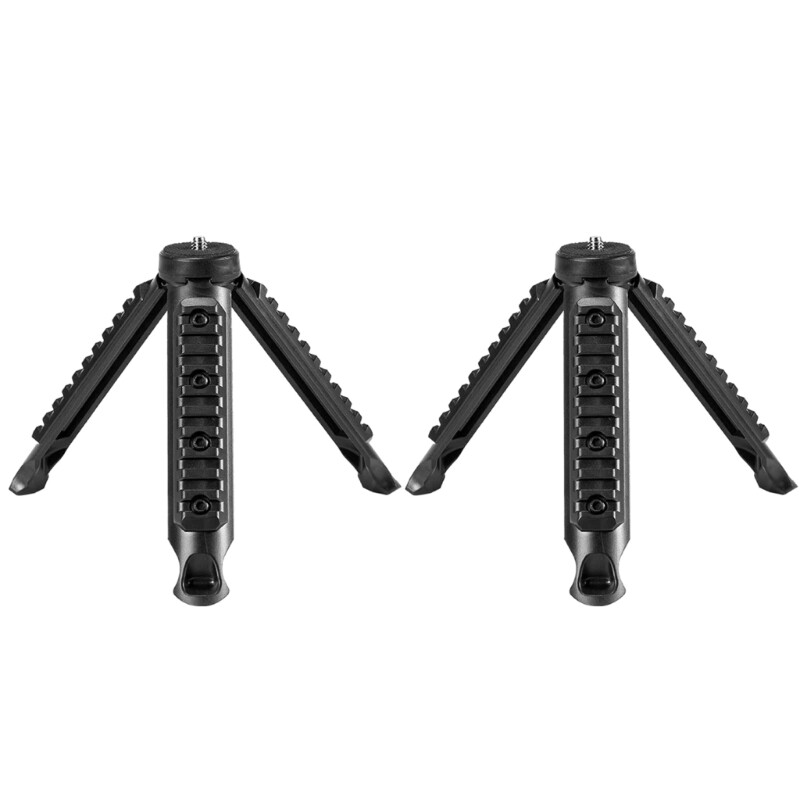 2-Pack Foldable LED Camping Light Holders with Keychain Flashlight and Adjustable Tripod Stand for Outdoor Adventures