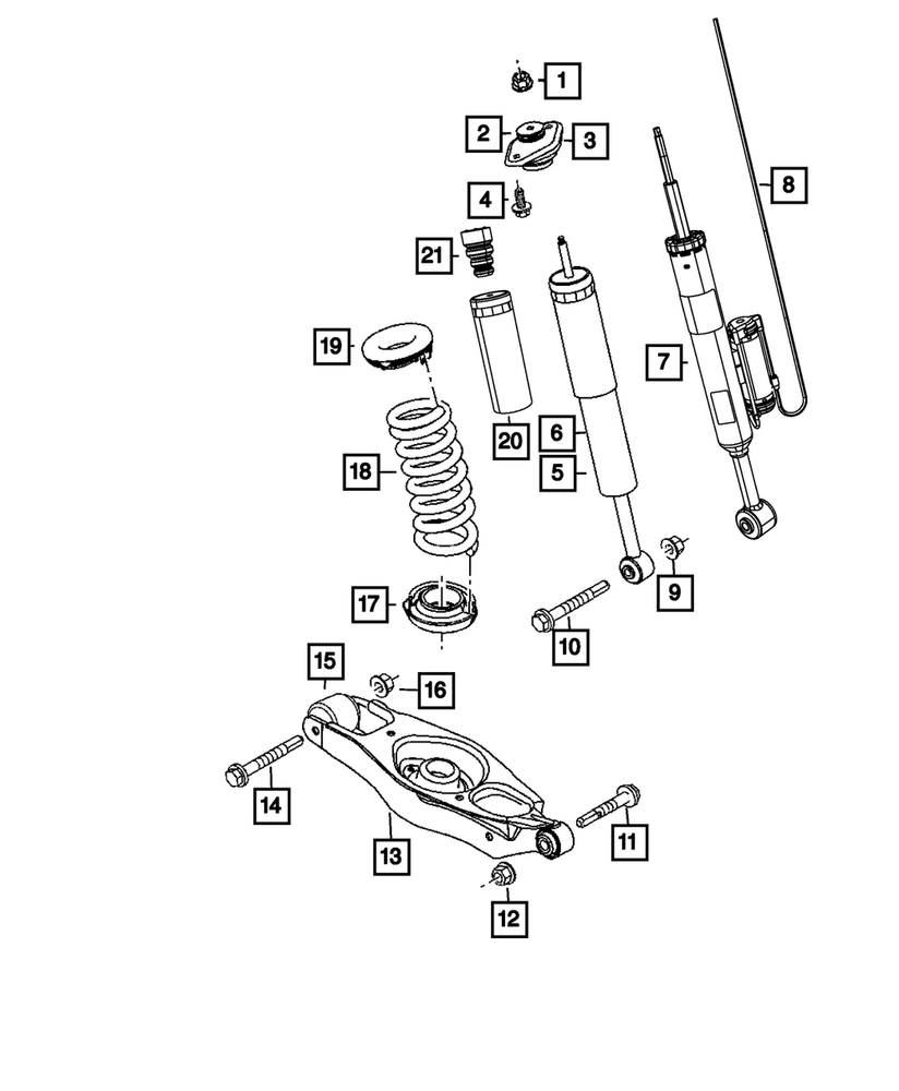 Genuine Mopar Suspension Shock Absorber Left 68616171AA