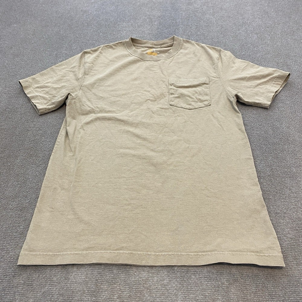 Carhartt Pocket Shirt Mens Small Faded Brown Distressed Grunge K87 Logo