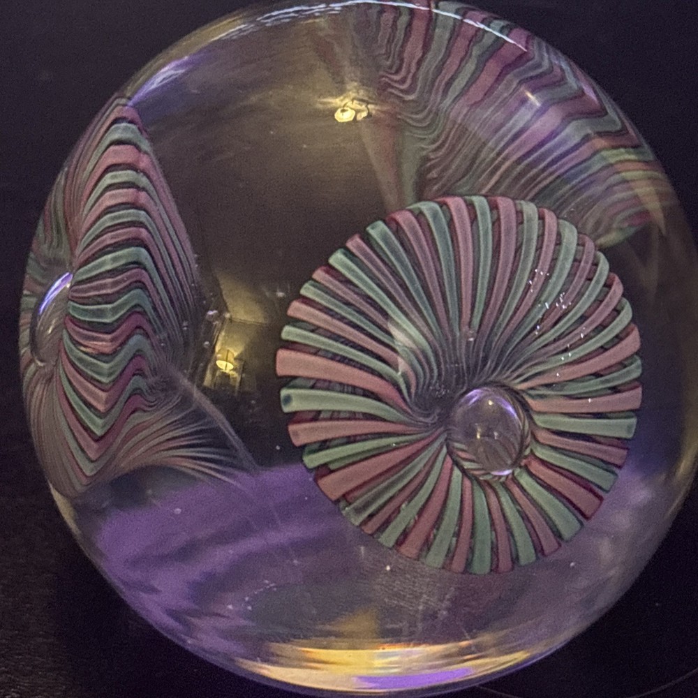 FRATELLI TOSO VETRERIA MURANO Italy Flower Art Glass Paperweight, 3