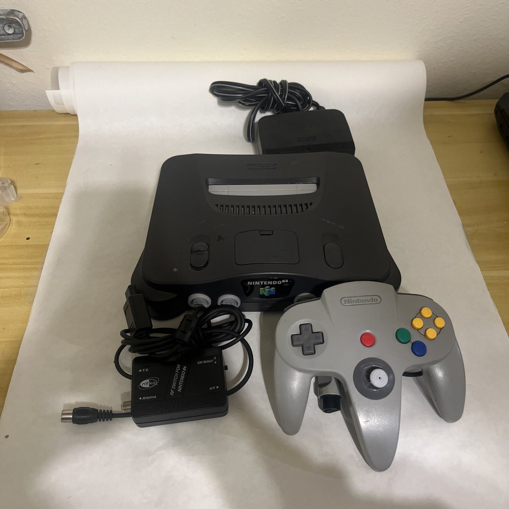 Nintendo 64 Tested Game Console With Controller,Power Cable & RF Switch (NO RCA)