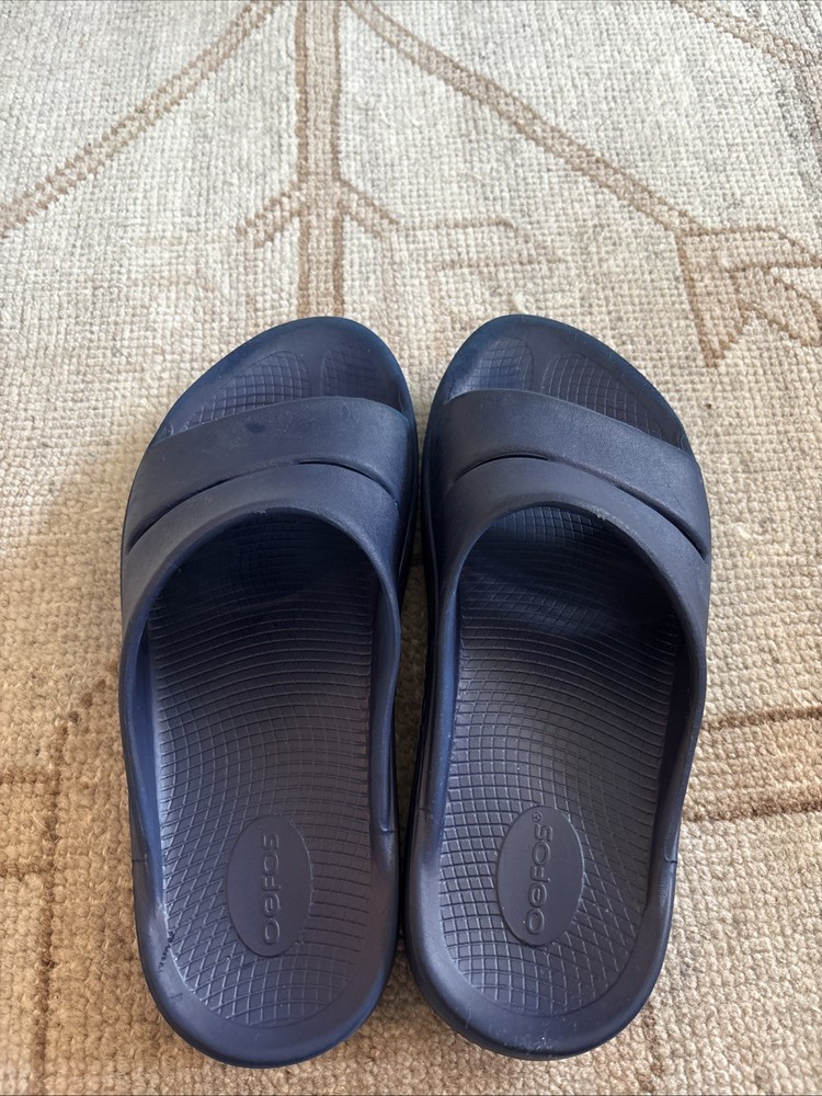 OOFOS Unisex Navy Blue OOahh Sport Recovery Slide Sandal Size M10 W12