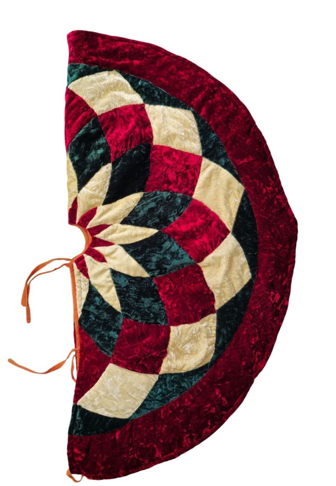 Vintage Velvet Christmas Tree Skirt 41
