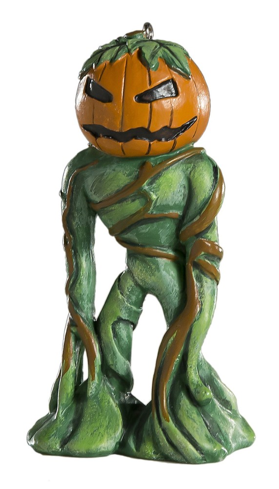 Pumpkin Man Horror Ornament - Scary Prop and Decoration for Halloween, Christ...