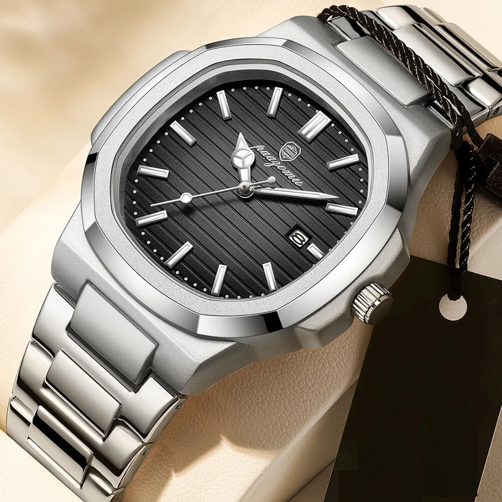 Elegante Reloj Luminoso para Hombre Resistente al Agua con Cronógrafo