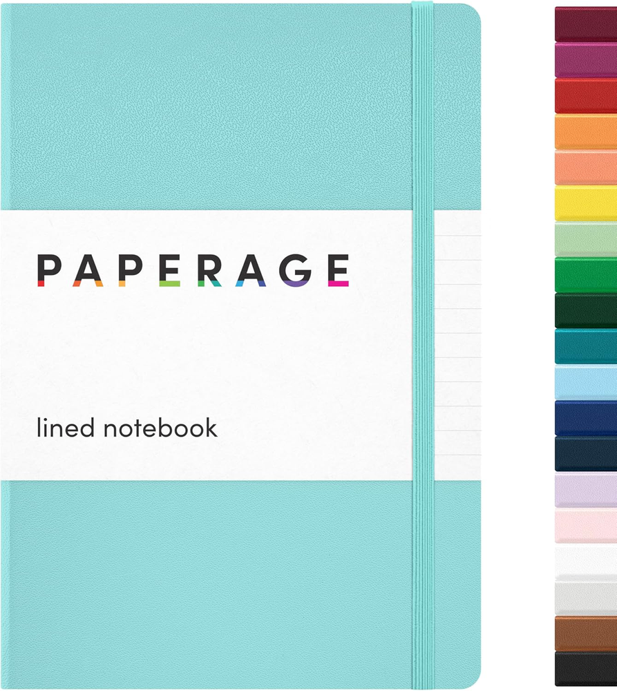 Lined Journal Notebook Mint 160 Pages Medium 5.7x8 Inches 100 GSM Hardcover