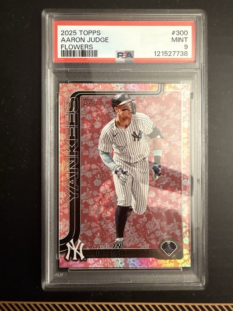 2025 Topps Aaron Judge Flowers /50 #300 PSA 9 Yankees Card