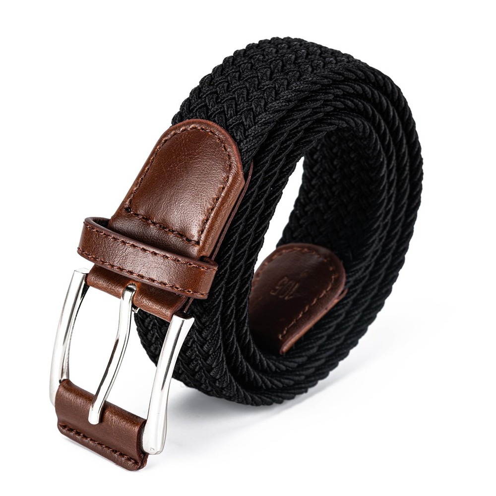 Mens Belt, Canvas Elastic Fabric Woven Stretch 32