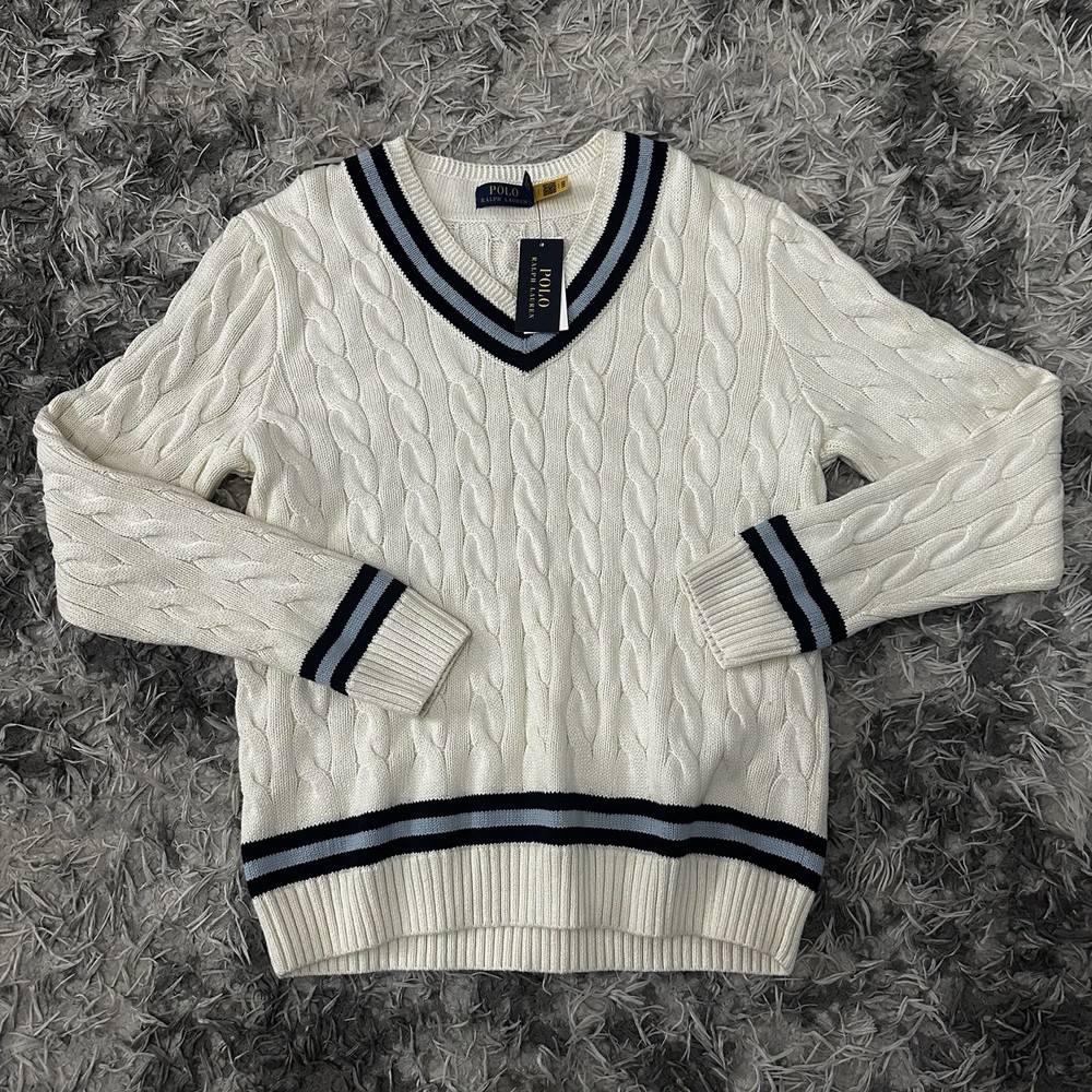 Polo Ralph Lauren The Iconic Cricket Cotton Knit Knitted Sweater NWT Men’s L