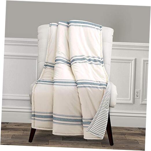 Farmhouse Stripe Throw Blanket, 60