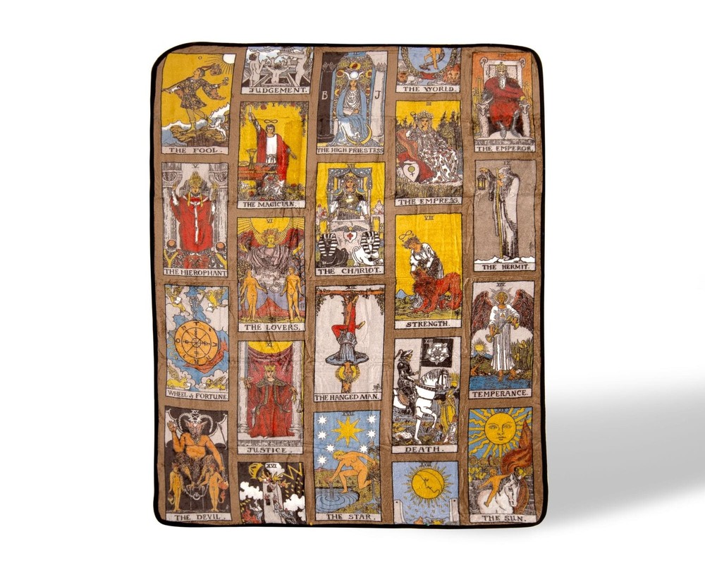 45x60 Inch Fleece Tarot Card Design Throw Blanket for Cozy Comfort