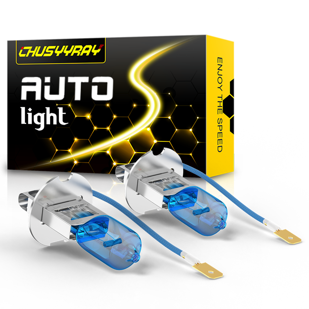 2pcs Bright H3 Halogen Fog Light Bulb Car Truck DRL Driving Lamp Conversion Kit