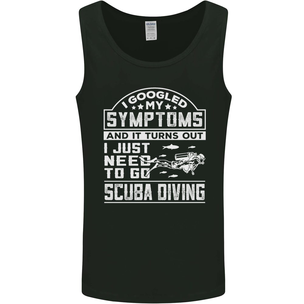 Symptoms Just Need to Go Scuba Diving Mens Vest Tank Top