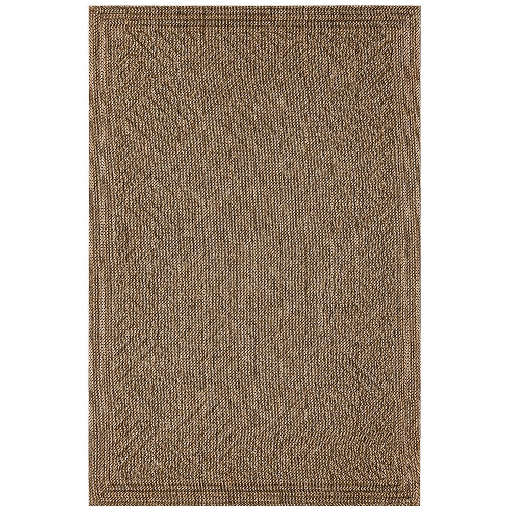 Eco-Friendly Recycled Rubber Doormat Classic Grid Light Brown 3x5 Indoor Outdoor