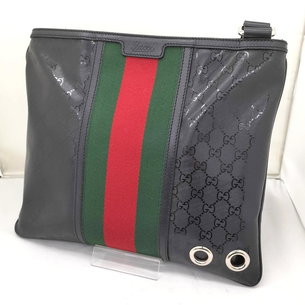 GUCCI GG Imprime Web Stripe Crossbody Shoulder Bag 347991 622611