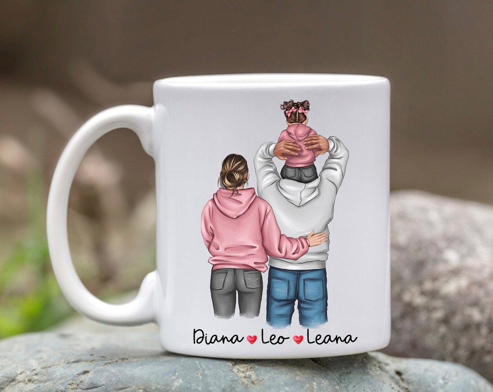 Personalized Family Mug Custom Family Portrait Mug Customizable Family Mug
