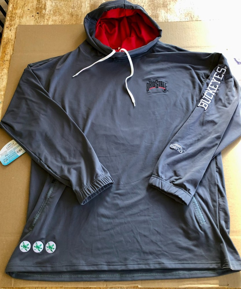 Ohio State Buckeyes Snorkel Neck Womens Hoodie Lightweight Sweatshirt Gray 3XL