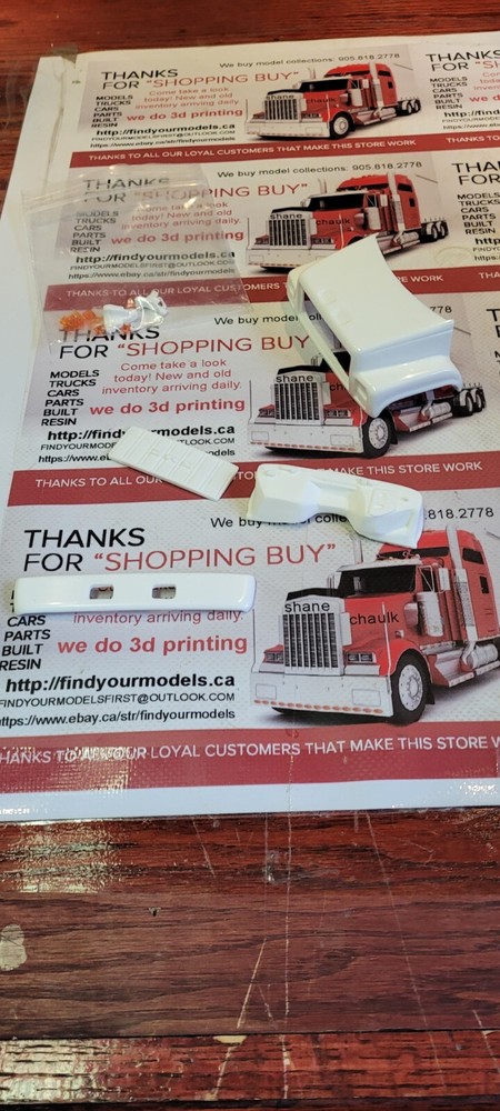 model trucks New gmc 1/25 topkick Hood & Grill resin