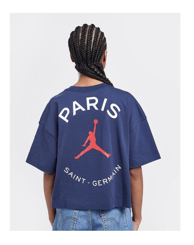 Jordan Sportswear Paris Saint Germain Crop Short Sleeve T-Shirts Women Size M