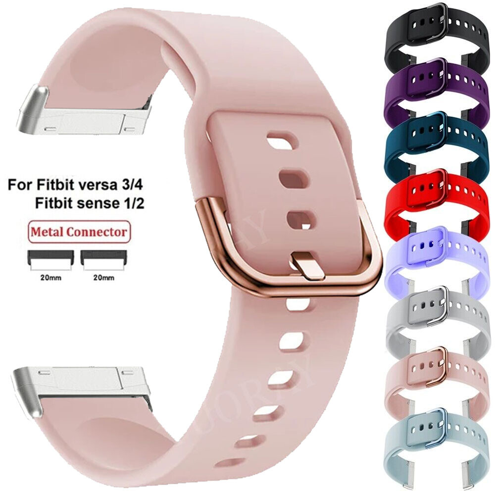 For Fitbit Versa 4 3 Sense 2 Watch Silicone Wristband Strap Bracelet Replacement