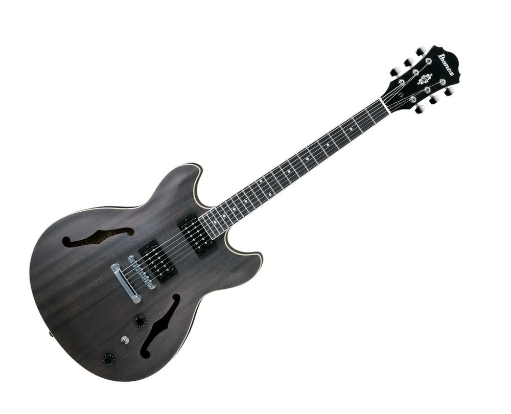 Ibanez AS53TKF Artcore Semi-Hollow Electric Guitar in Transparent Black Flat