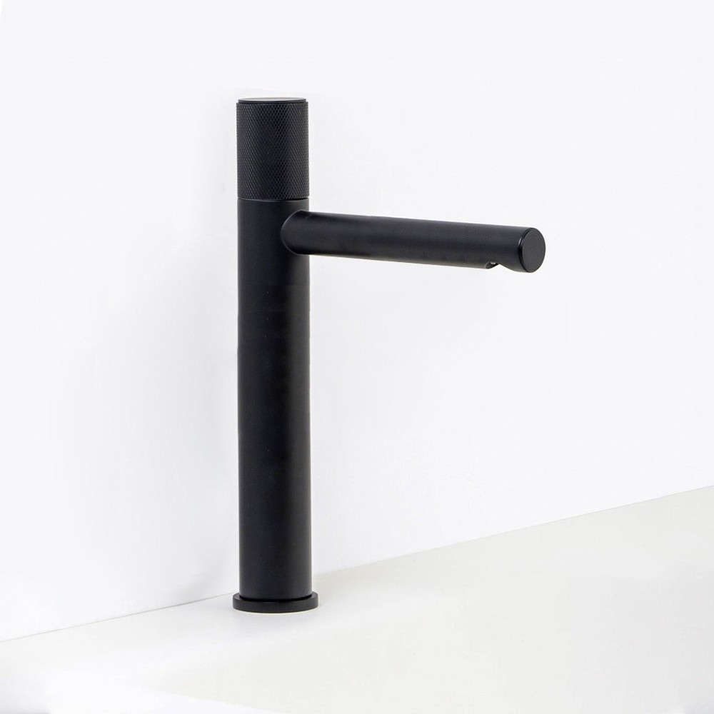 Metro Knurled Long Spout Bathroom Faucet - Vessel - 12