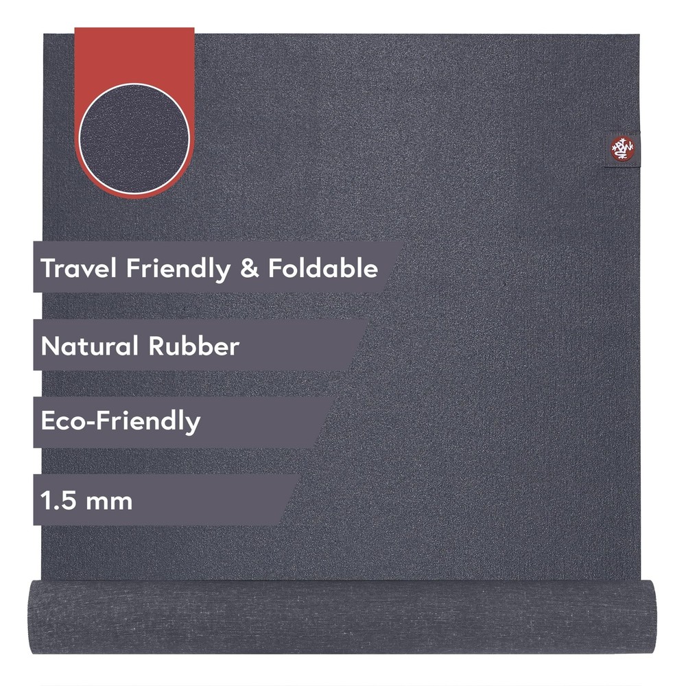 Manduka eKO Superlite 1.5mm Travel Yoga Mat - Lightweight, Foldable, Non-Slip, 7