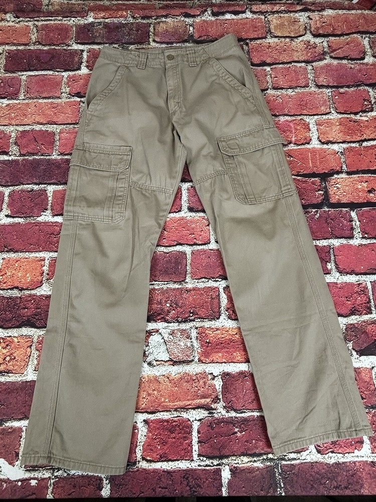 Wrangler Relaxed Fit Straight Leg Beige Cargo Work Pants 30x30 Utility