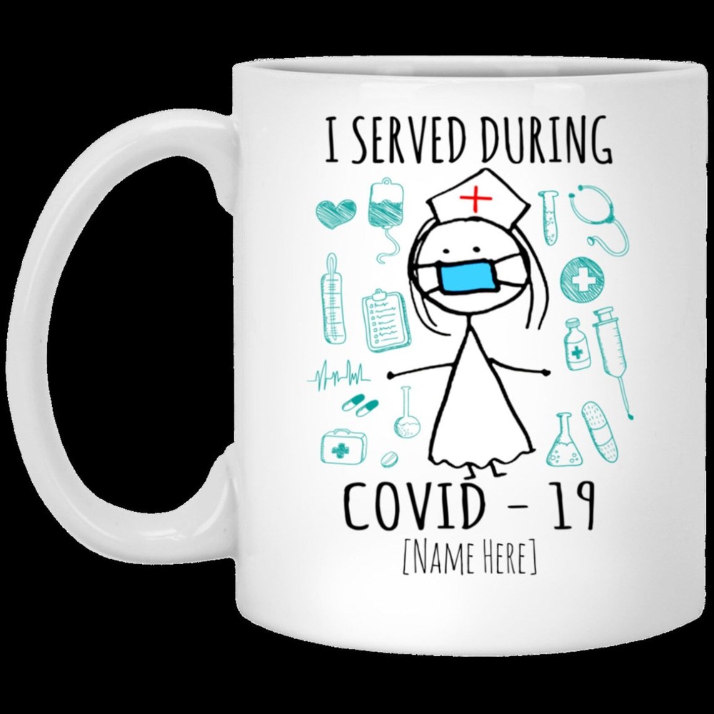 Halloween Mug Personalized I Served During KoVid 19 Nurse Mask Coffee Mug