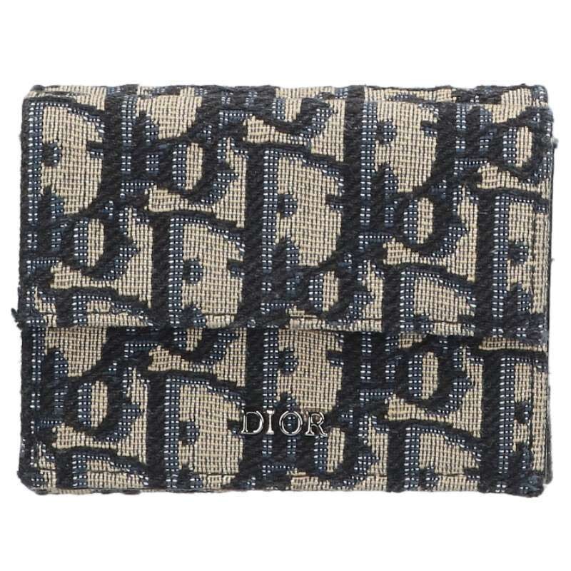 Dior Oblique Jacquard Wallet in Classic Monogram Design 93986