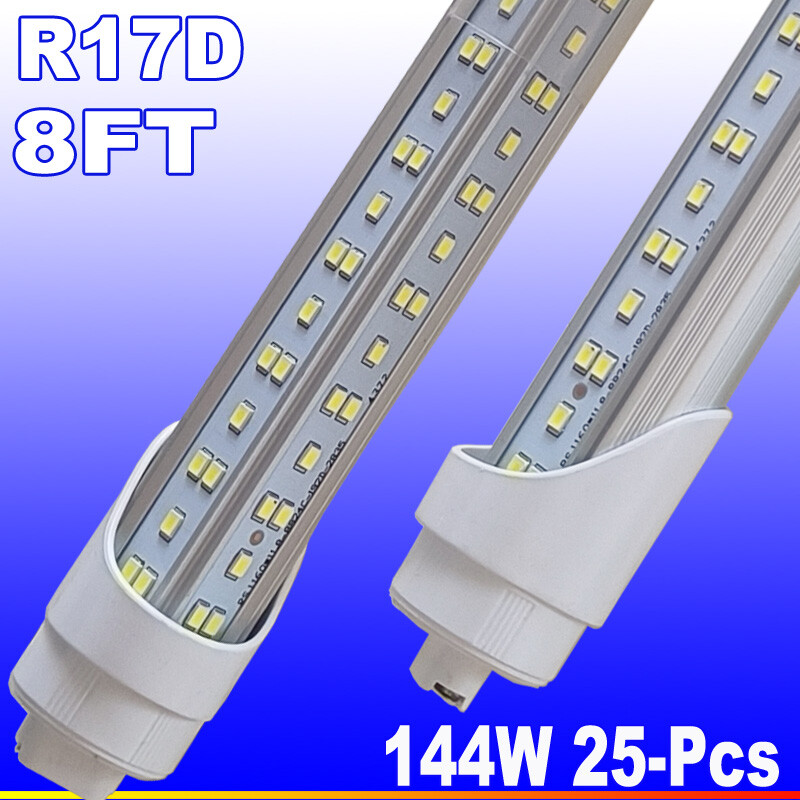 8 FOOT HO Base LED Tube Light 8Ft LED Shop Light T8 Rotatable R17D 144W Garage