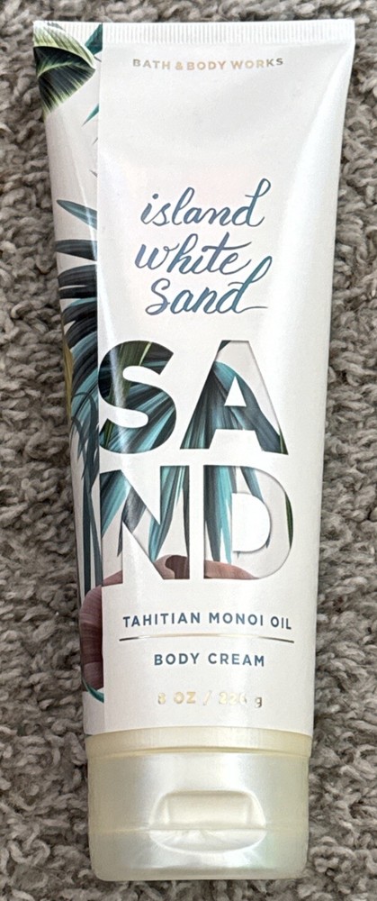 BATH & BODY WORKS ISLAND WHITE SAND TAHITIAN MONOI OIL CREAM 8oz RETIRED NEW!!