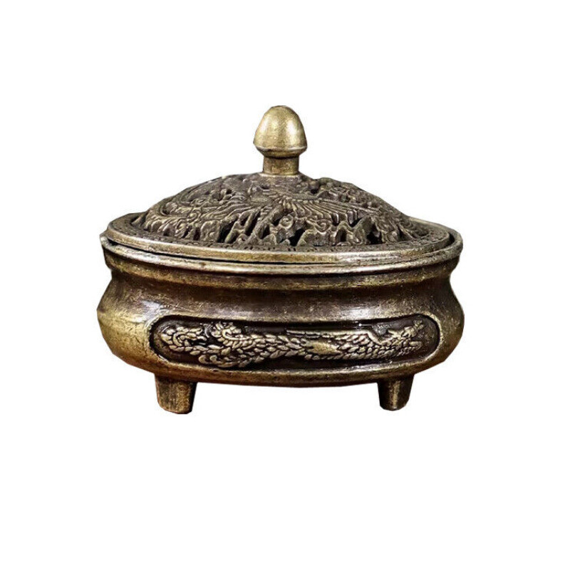 Buddhist Utensils Lotus Incense Burner Holder Alloy Mini Sandalwood Censer