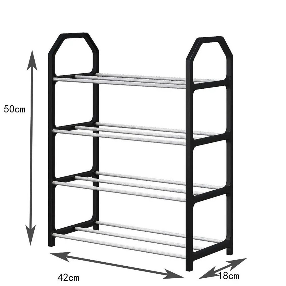 Modern Black Shoe Rack for Living Room – Stylish Functional Storage  